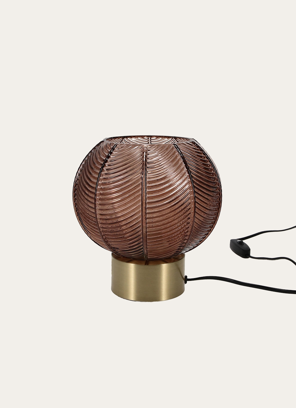 LAMPE SOCLE DORÉ EN VERRE DORE