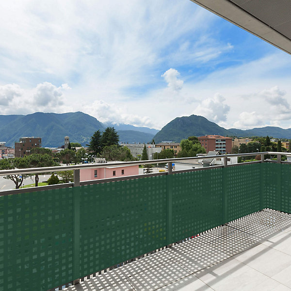 Brise-Vue De Balcon Ecran De Privacy Hdpe Vert 0,75x6 m Rebecca Mobili