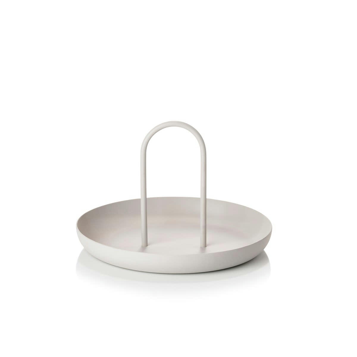 SINGLES - Plateau rond en Fer Beige gris