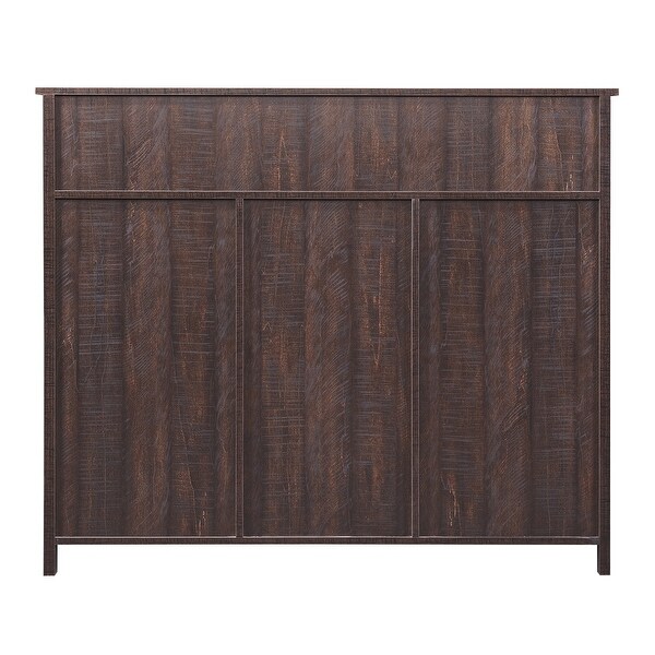 Kitchen Sideboard Buffet Cabinet with Wine Rack, Drawer and Adjustable Shelves