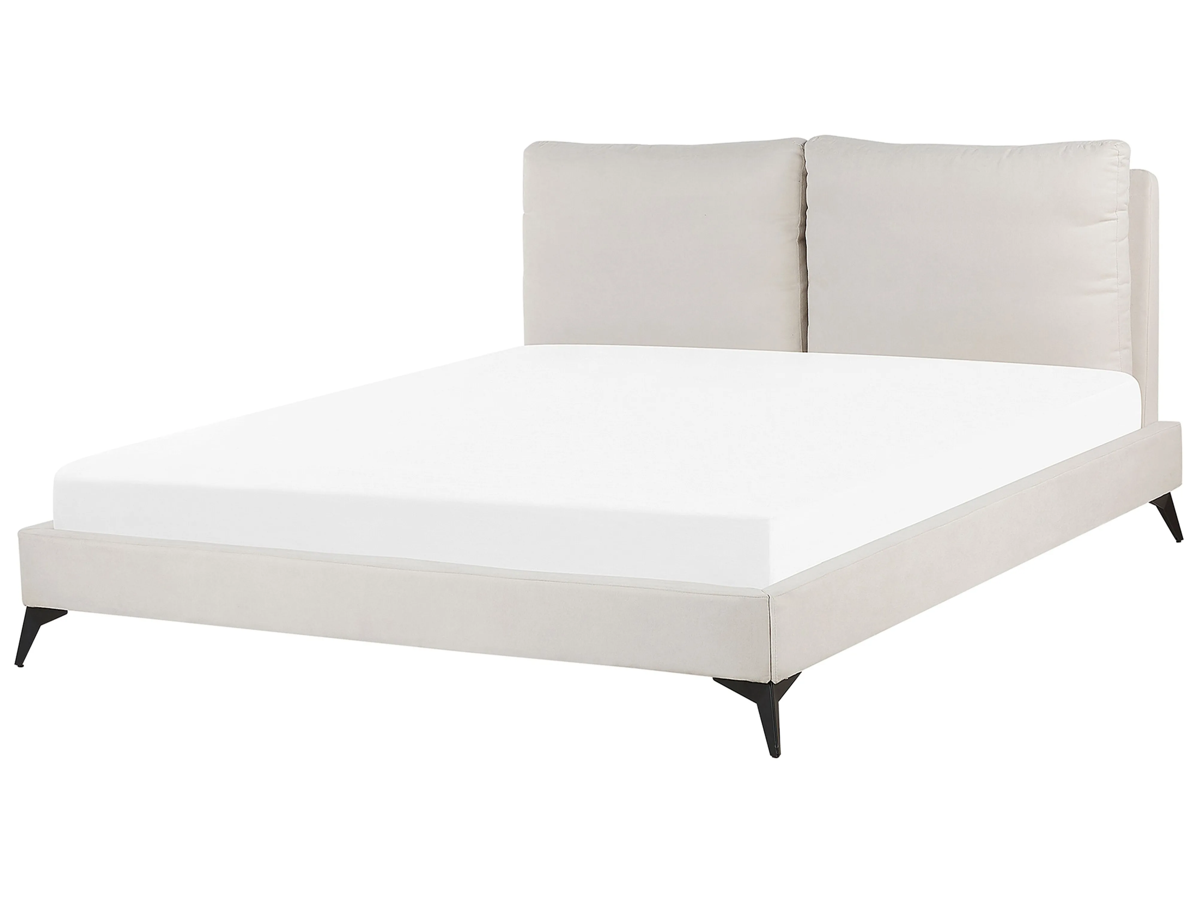 Bed Chenille MELLE 180 x 200 cm (EU Super King) Light Beige