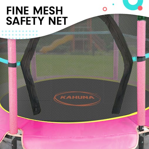 NNEDPE Kahuna Mini 4.5 ft Trampoline Green Pink