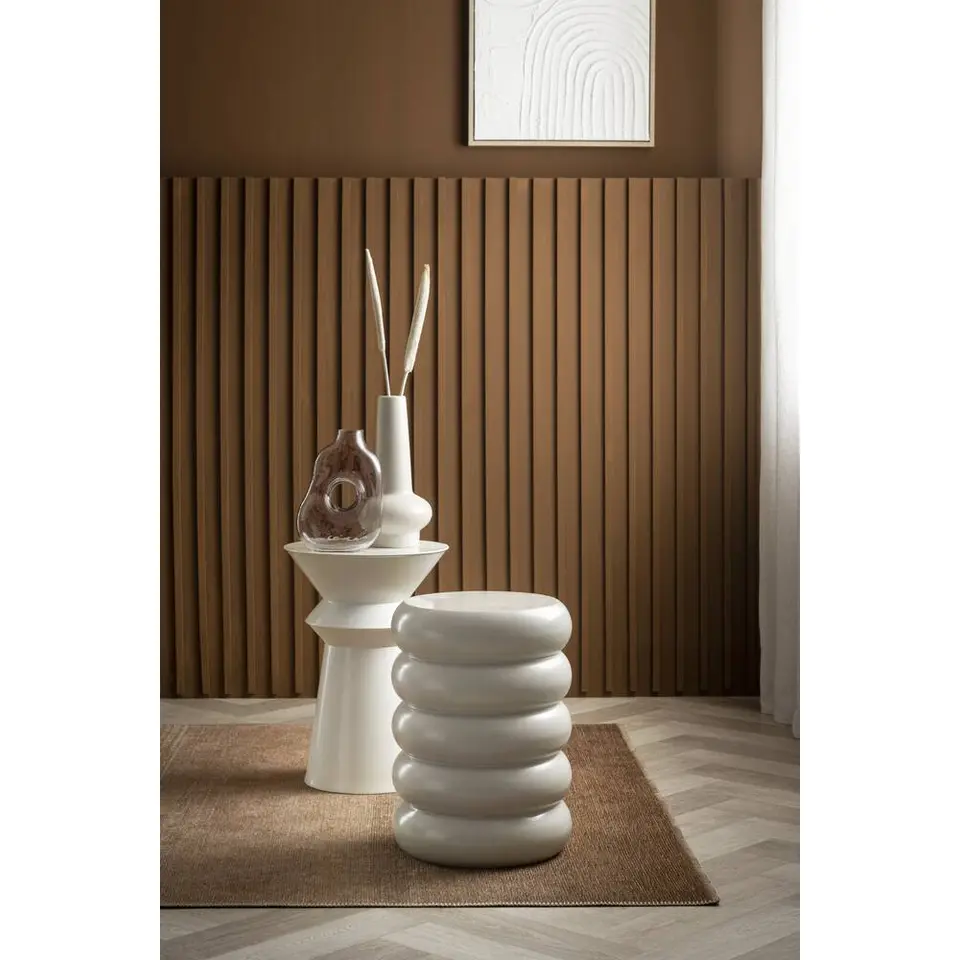 Bijzettafel Barbella - beige - 45x&Oslash;33 cm