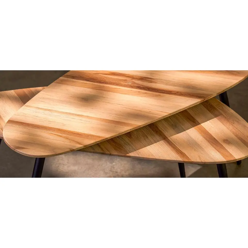 Mica Decorations Jailey Bijzettafel - Set van 2 - L84 x B39 x H39 cm