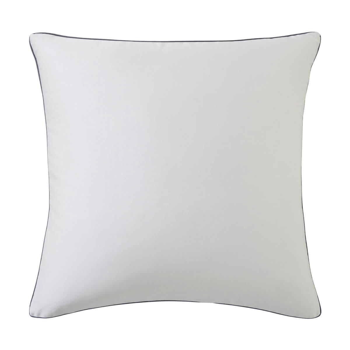 BRUME - Taie d'oreiller unie en satin de coton gris 50x70