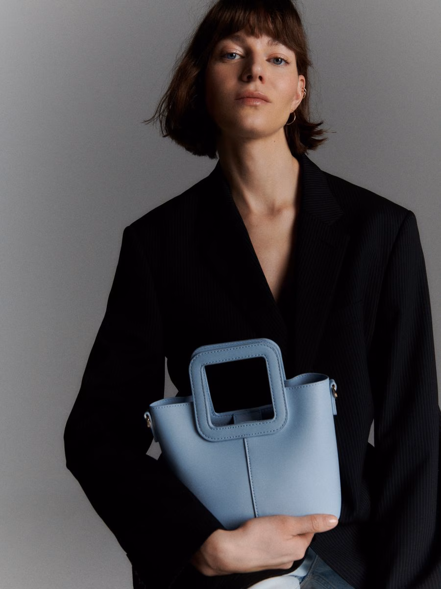 Crossbody Bag With Geometric Handle