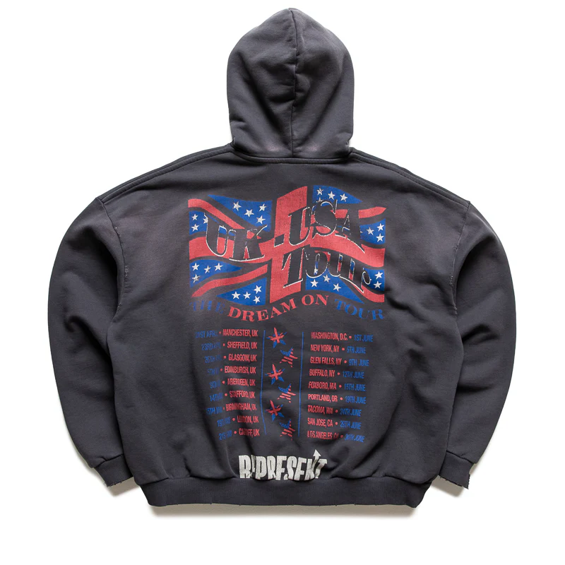 Represent Dream On Tour Hoodie - Sun Fade Grey