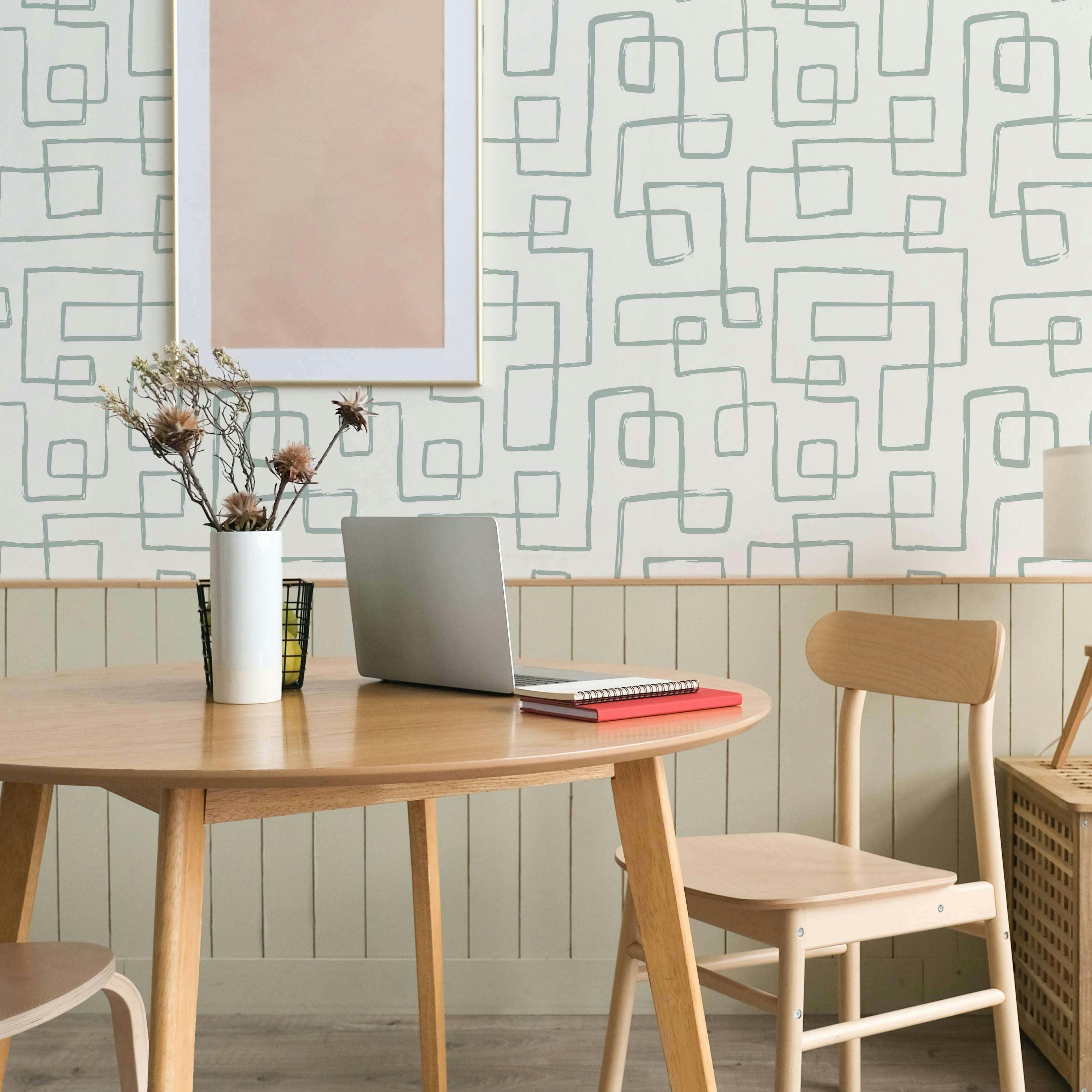 BALANCE - Papier peint vinyle adhésif équilibre bleu 50x300 cm