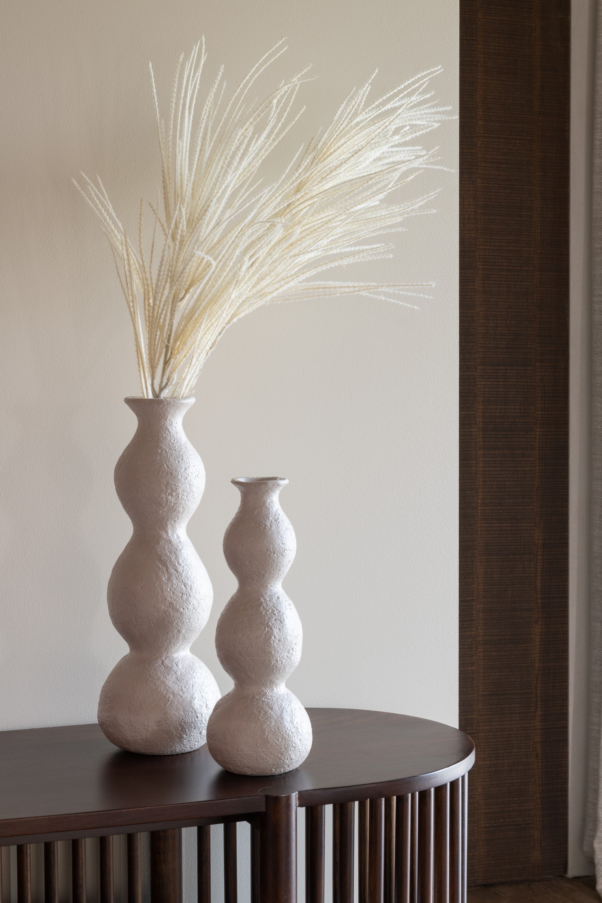 J-Line kandelaar Olina - keramiek - creme - small
