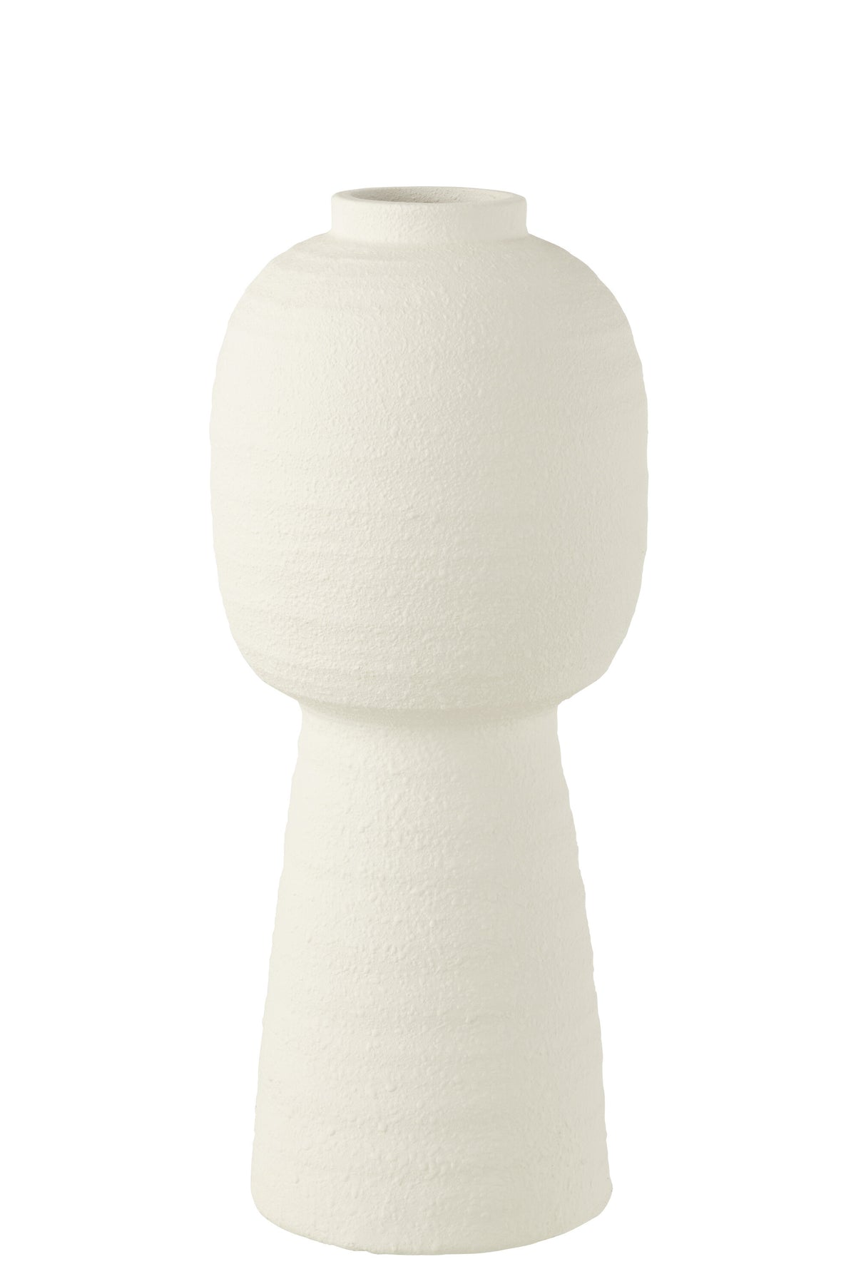J-Line vaas Lantaarn - keramiek - wit - large - 50 cm hoog