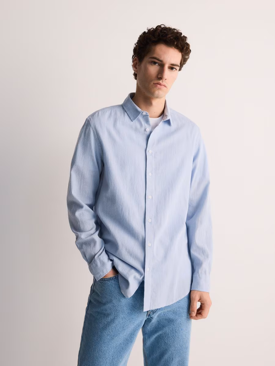 Regular Fit Cotton Rich Shirt