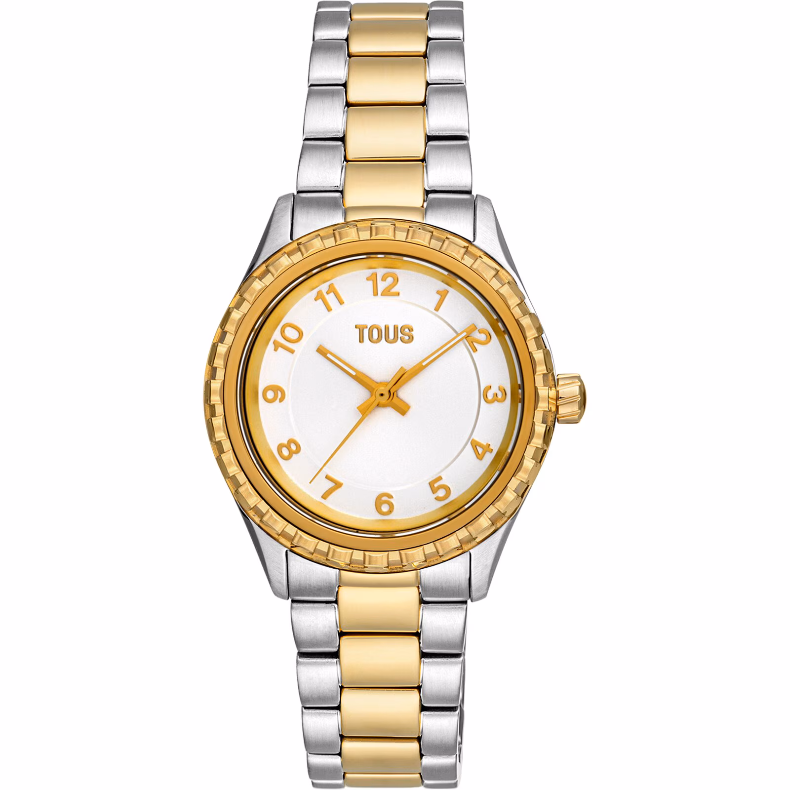 Reloj analógico con brazalete de acero y acero IPG dorado TOUS T-Bear Kdt