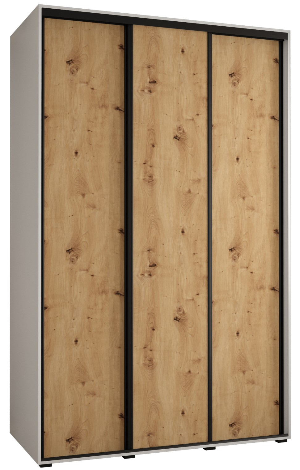 Szafa przesuwna 60 wysoka Davos 1 160 biały artisan czarny
