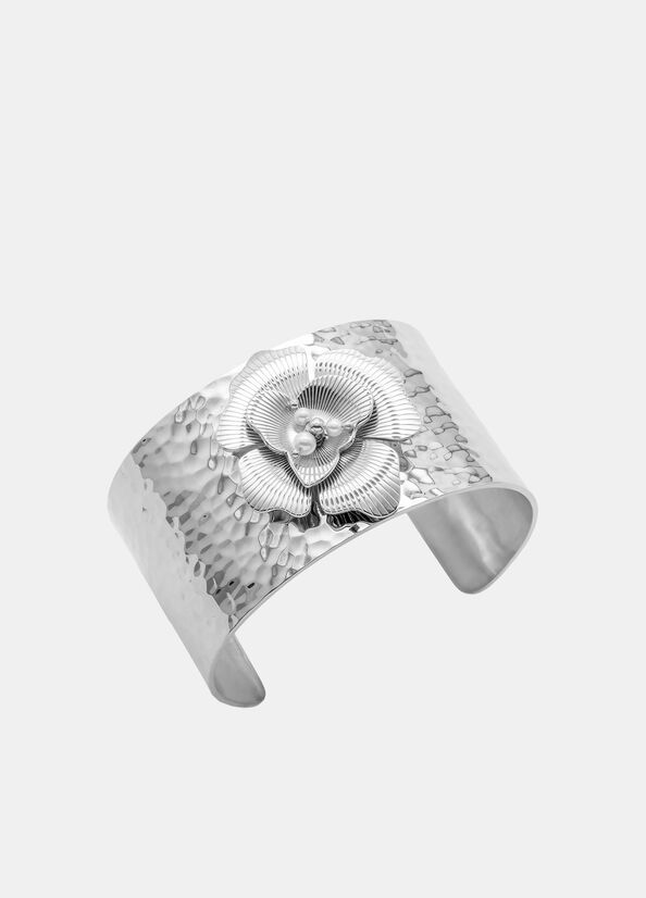 Bracciale rigido con maxi fiore