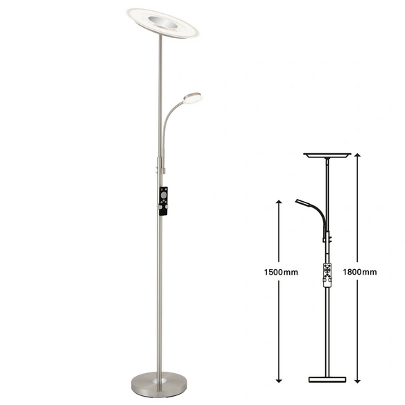 LED-Fluter »AGILED«, silberfarben, Höhe: 180 cm, inkl. Leuchtmittel