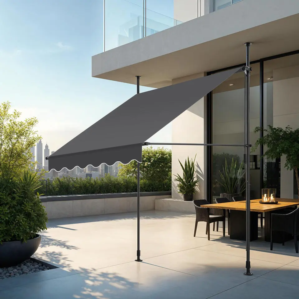 tectake Klemluifel met zwengel, in hoogte verstelbaar, Zwart / Grijs