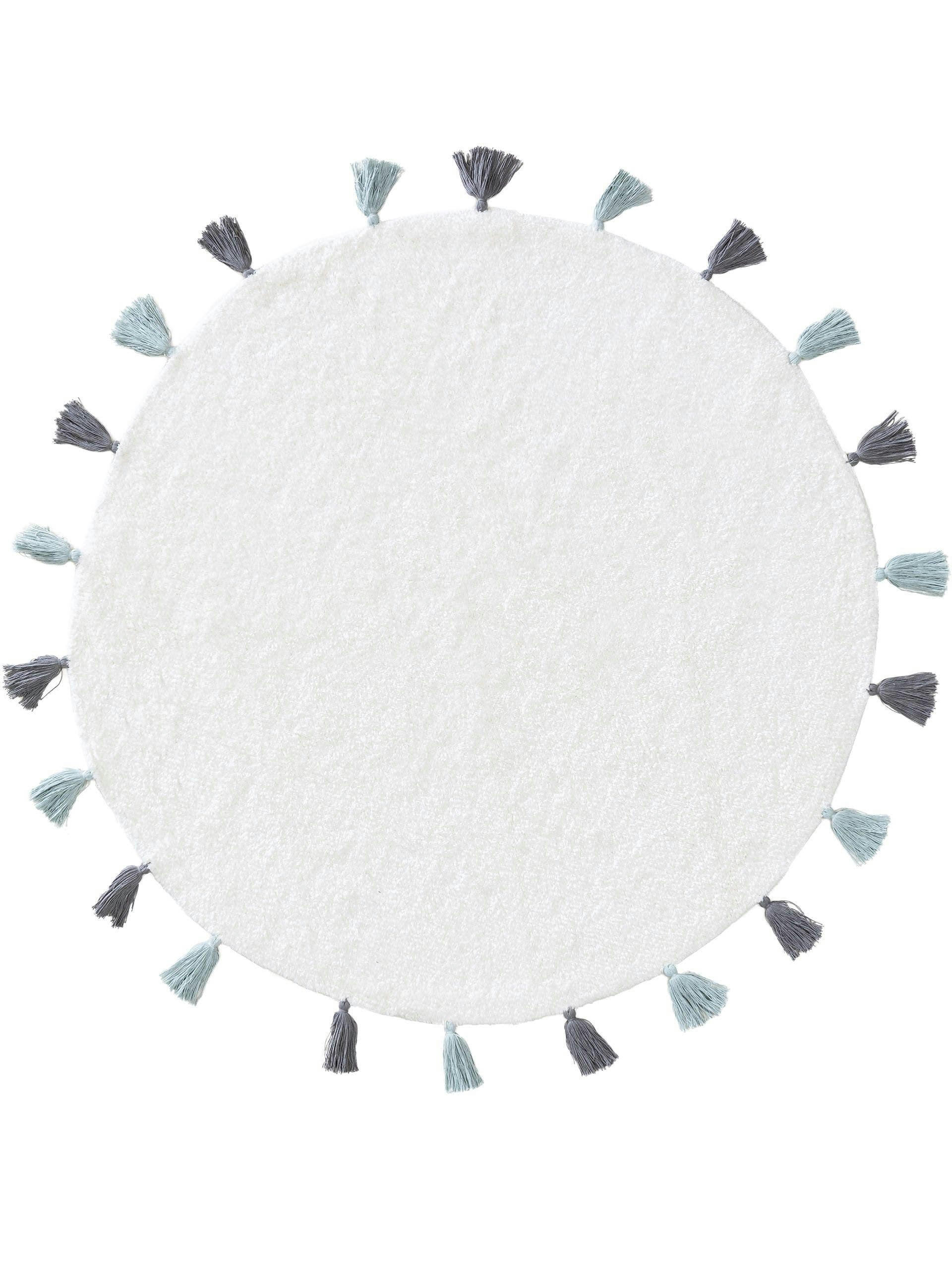 MALU - Tapis lavables pour enfants bleu D 120 rond