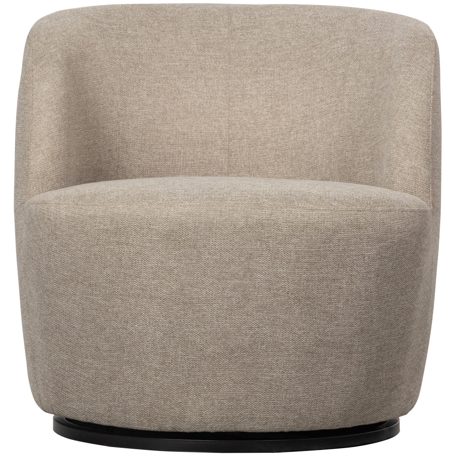 WOOOD draaibare fauteuil Serra - Geweven Stof - Zand - 68x70x77