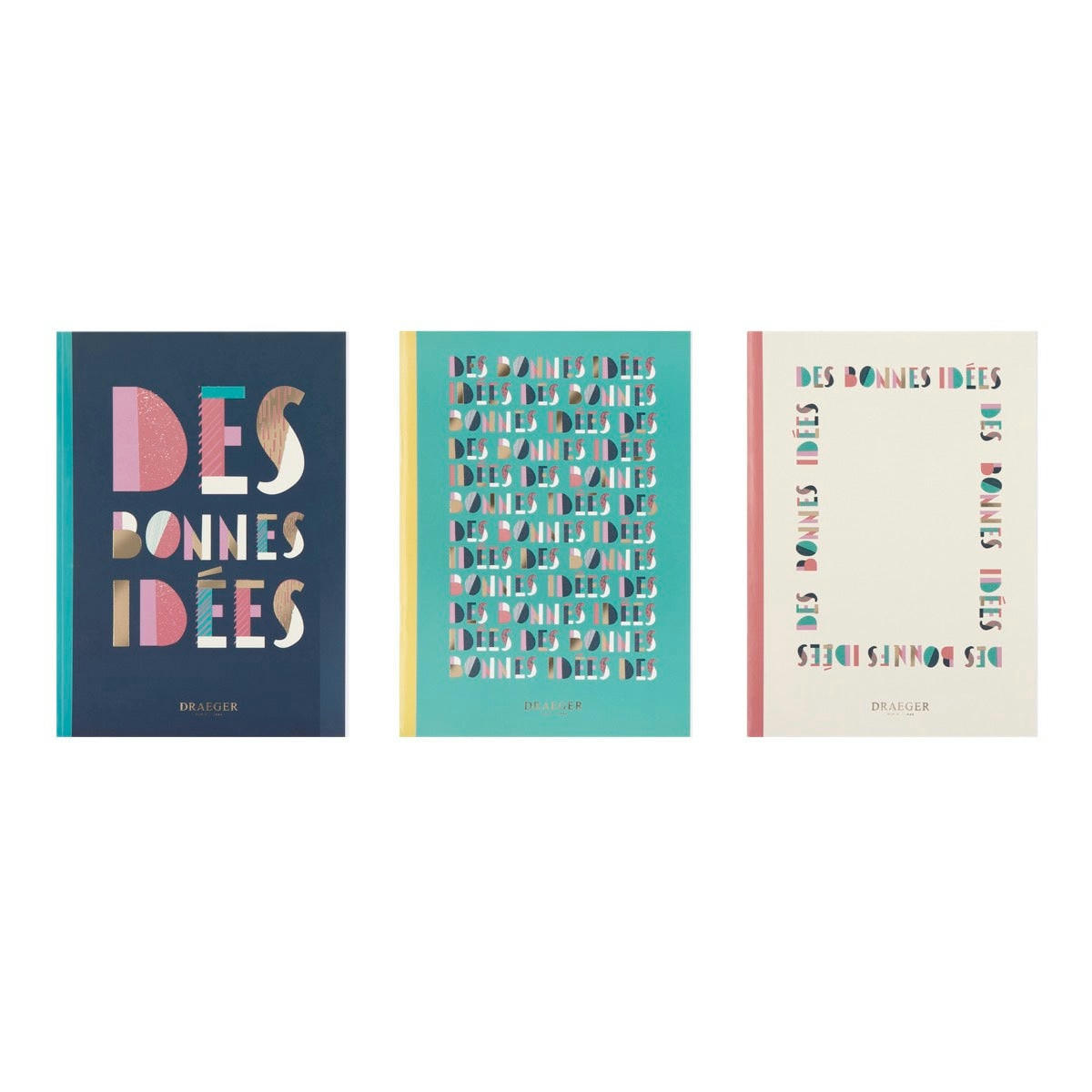 - Lot De 3 Carnets A5 Lignés - Des Bonnes Idées