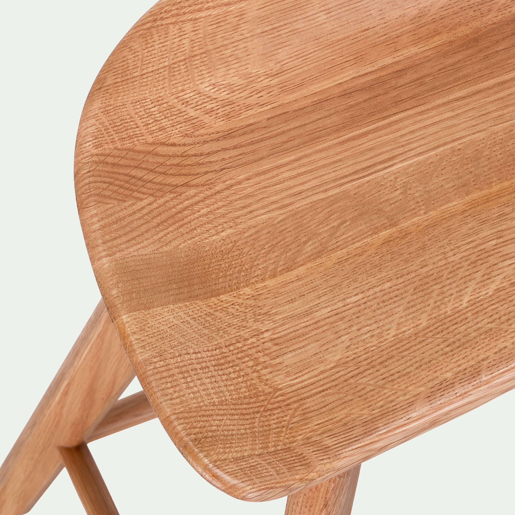 KOA - Tabouret haut en chêne massif H66cm -bois clair