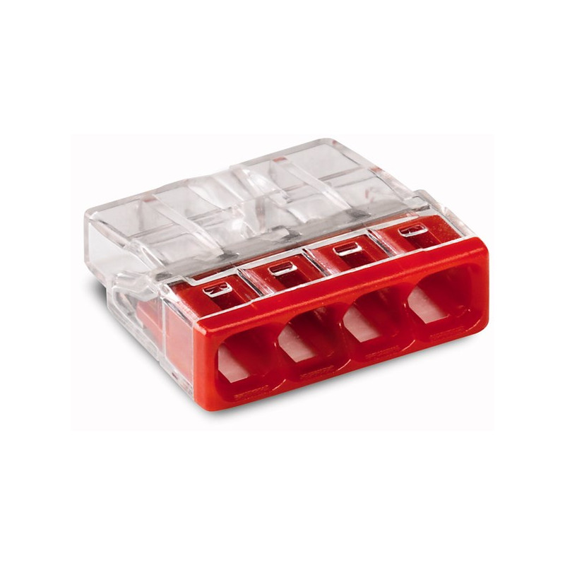Borne rapide 4 connexions 2,5 mm² 10 pièces WAGO