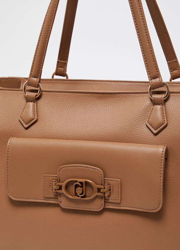 Shopping bag grande con logo