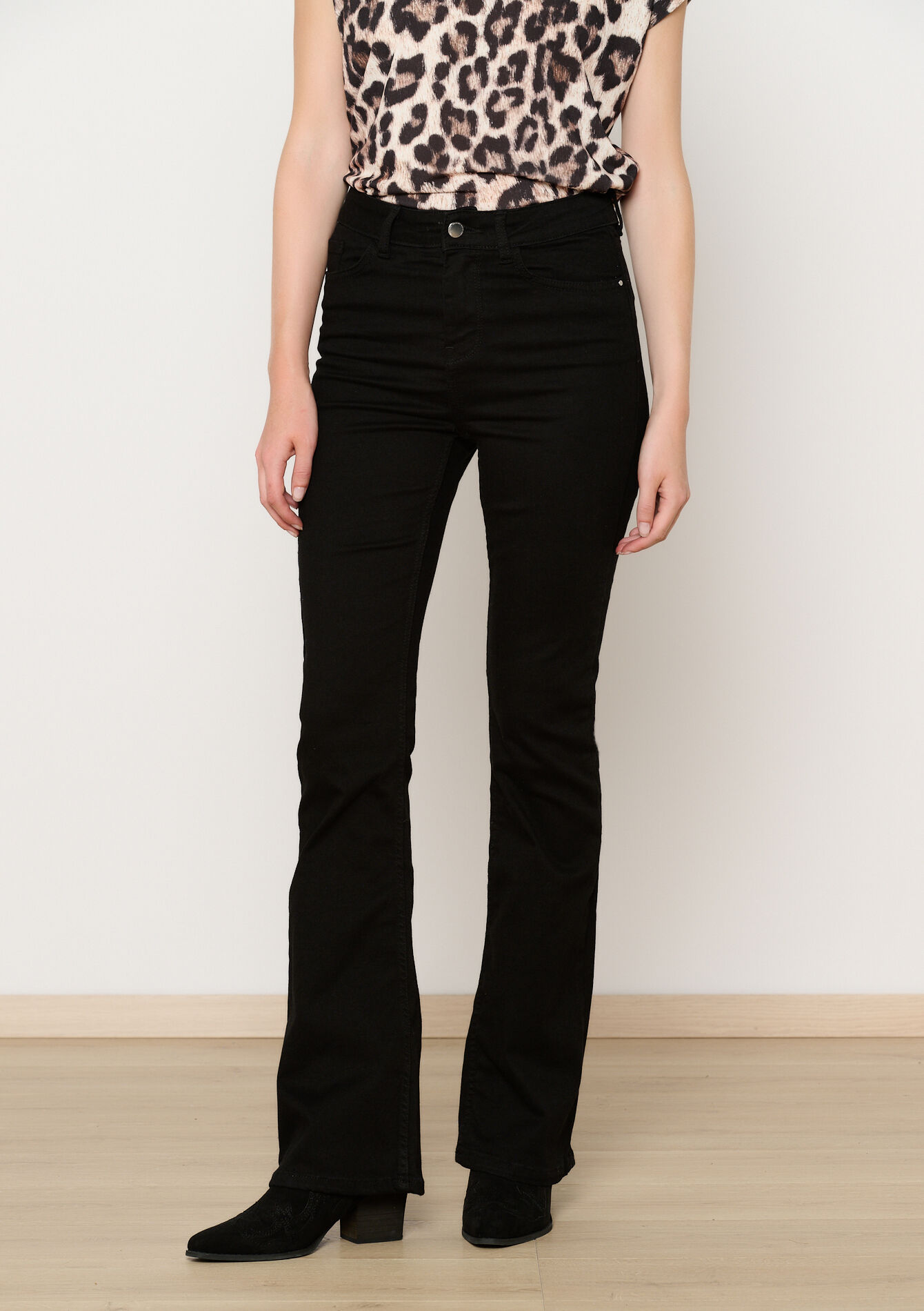 Bootcut jeans met hoge taille