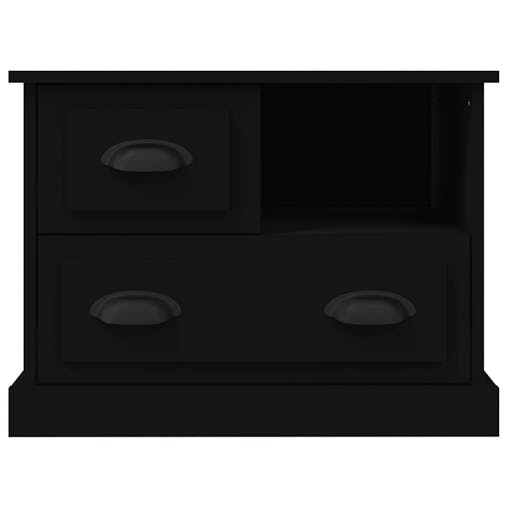 NNEVL Bedside Cabinet Black 60x39x45 cm