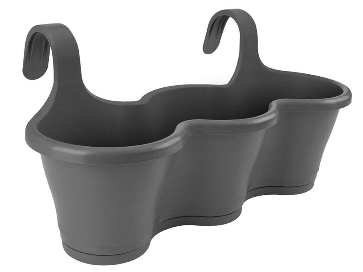 - Balconnière à accrocher anthracite 53 x 27 cm