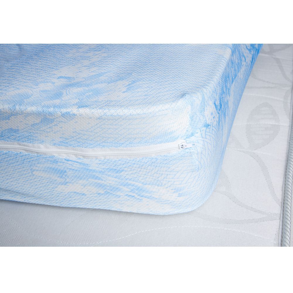 Housse rénove matelas 2 personnes 140x190 cm imprimé gris
