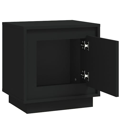 NNEVL Bedside Cabinets 2 pcs Black 44x35x45 cm Engineered Wood