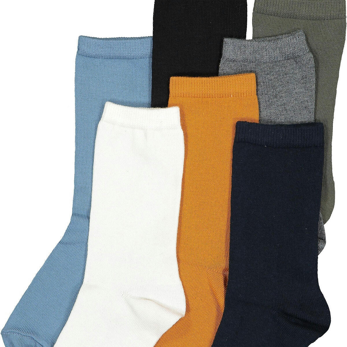 Lot de 7 paires de chaussettes unies
