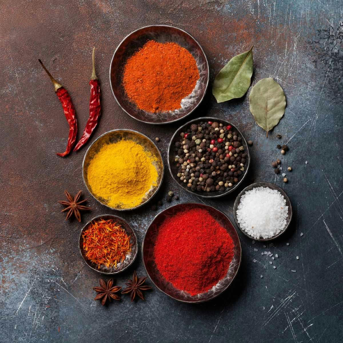 CUISINE - Tableau sur verre bol d'épice 30x30 cm