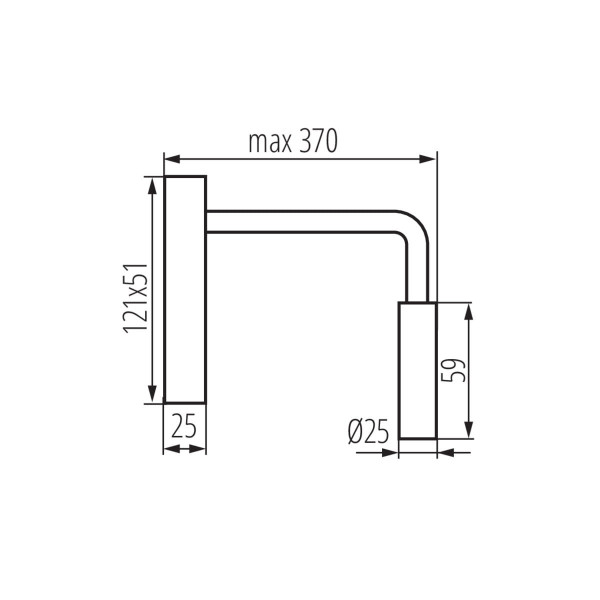 Kinkiet TONILbiały LED 1x3.3W 145lm wym:12,1x5,1x37cm IP20 Kanlux