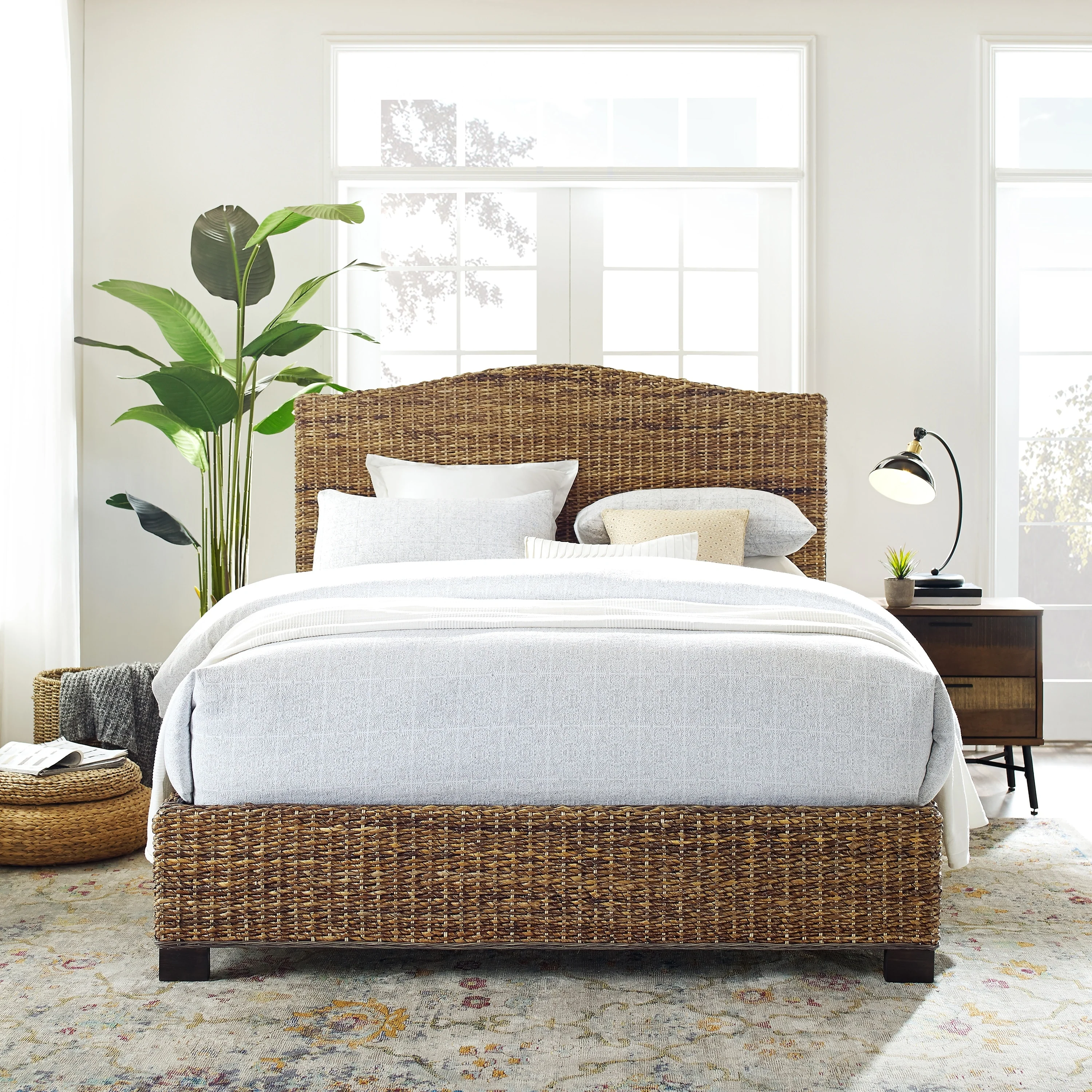 Crosley Serena Rattan King Bed