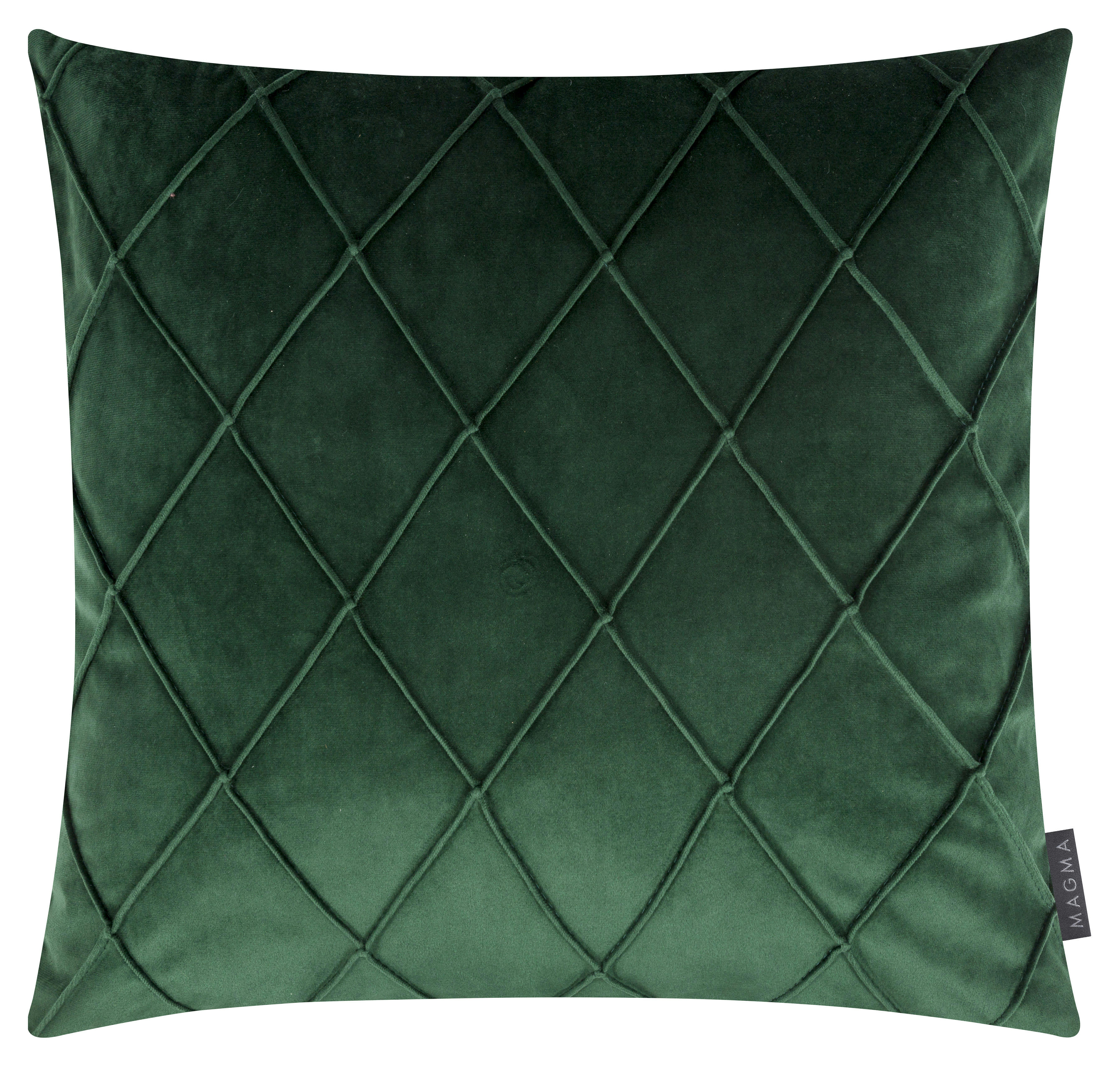 NOBLESS - Housses de coussin velours relief pli cousu vert 50x50-Lot de 2