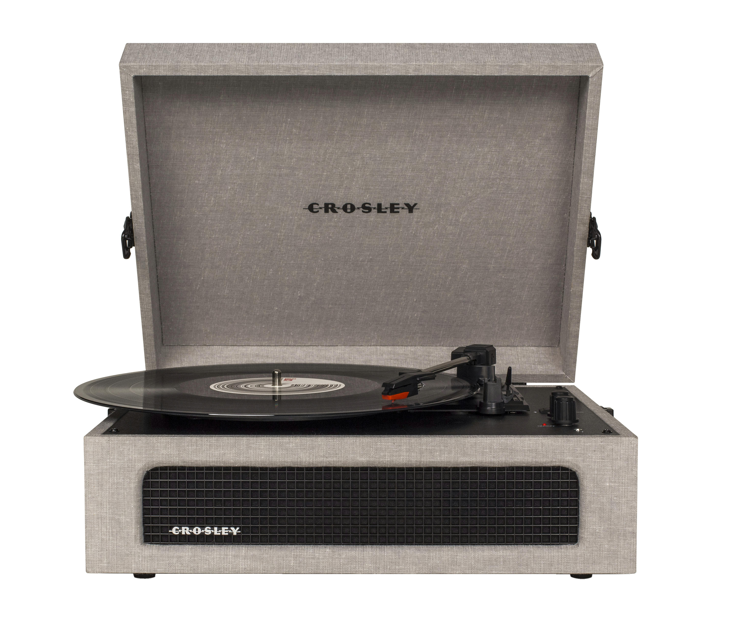 VOYAGEUR - Platine vinyle portable avec Bluetooth gris