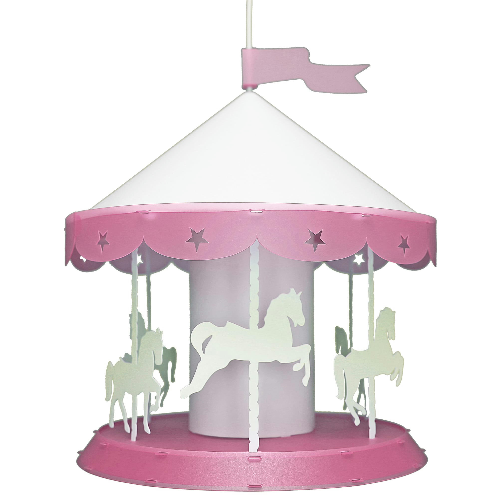 - Suspension enfants Manège Rose 36cm