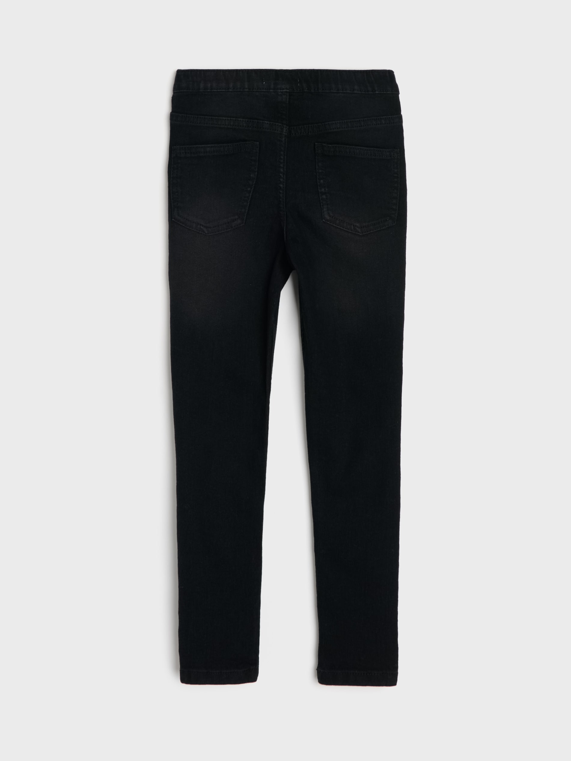 Jeansowe jegginsy skinny slim z domieszką wiskozy