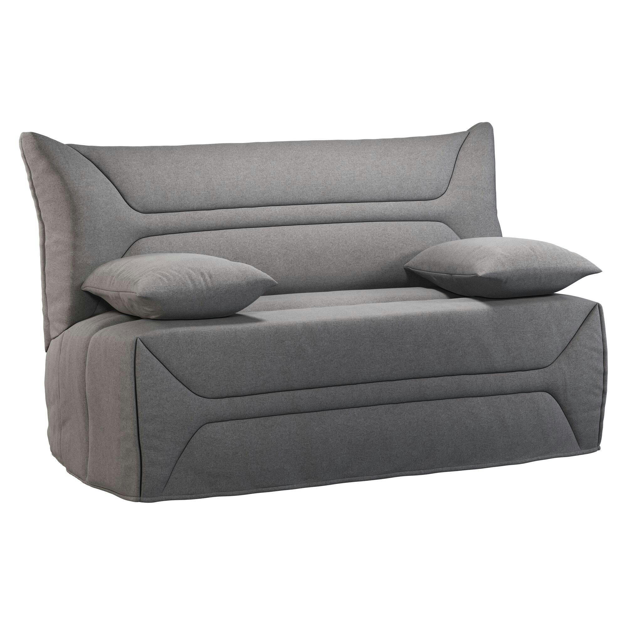 GARANCE - Banquette BZ avec matelas  de 12 cm gris clair