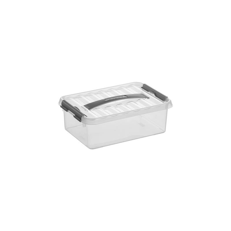 Box de rangement Q-line avec couvercle à clips transparent 4 L SUNWARE