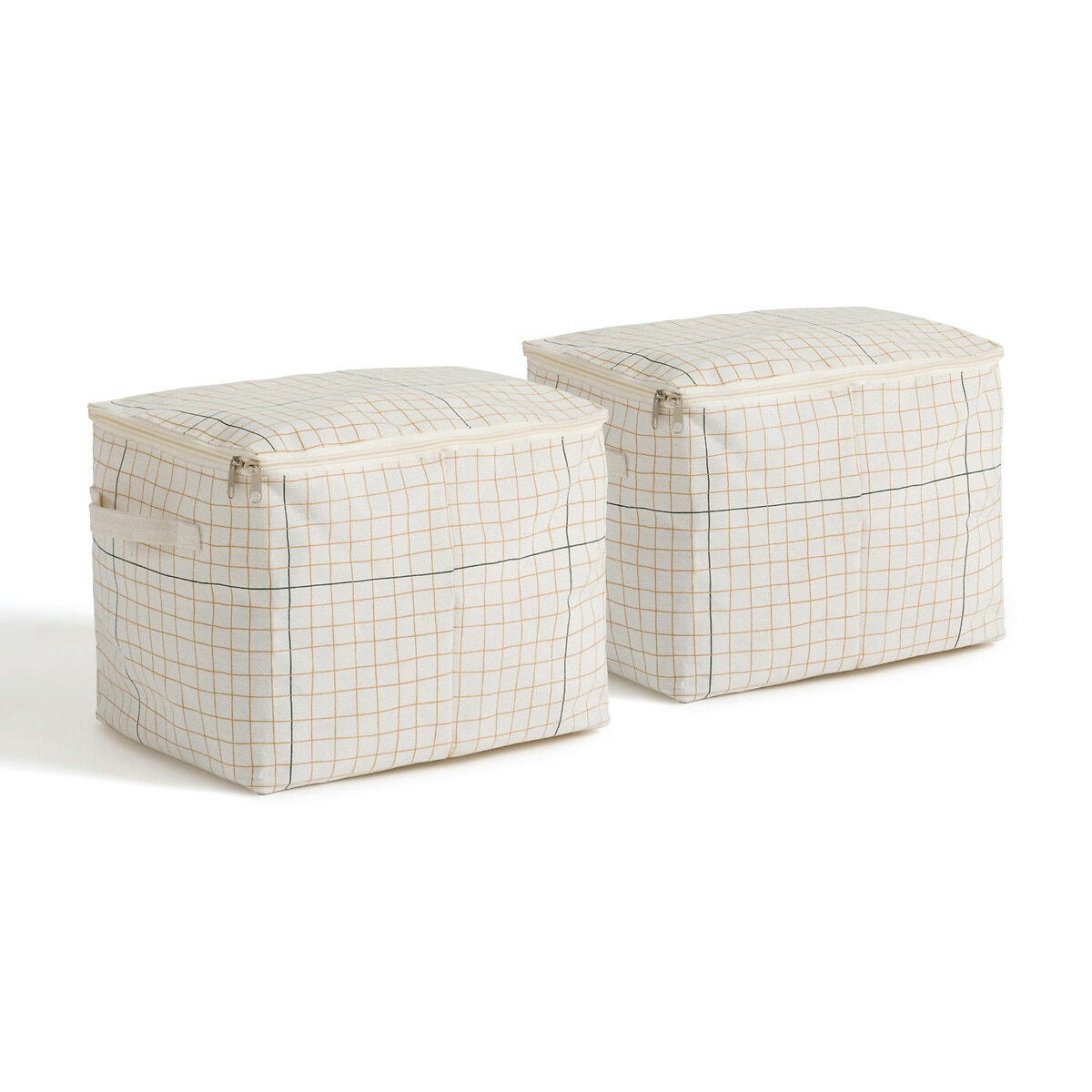 Lot de 2 housses de rangement à carreaux Acao