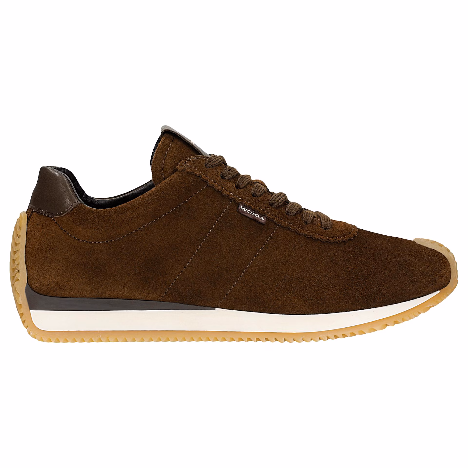 Brązowe sneakersy z dwoiny welurowej
