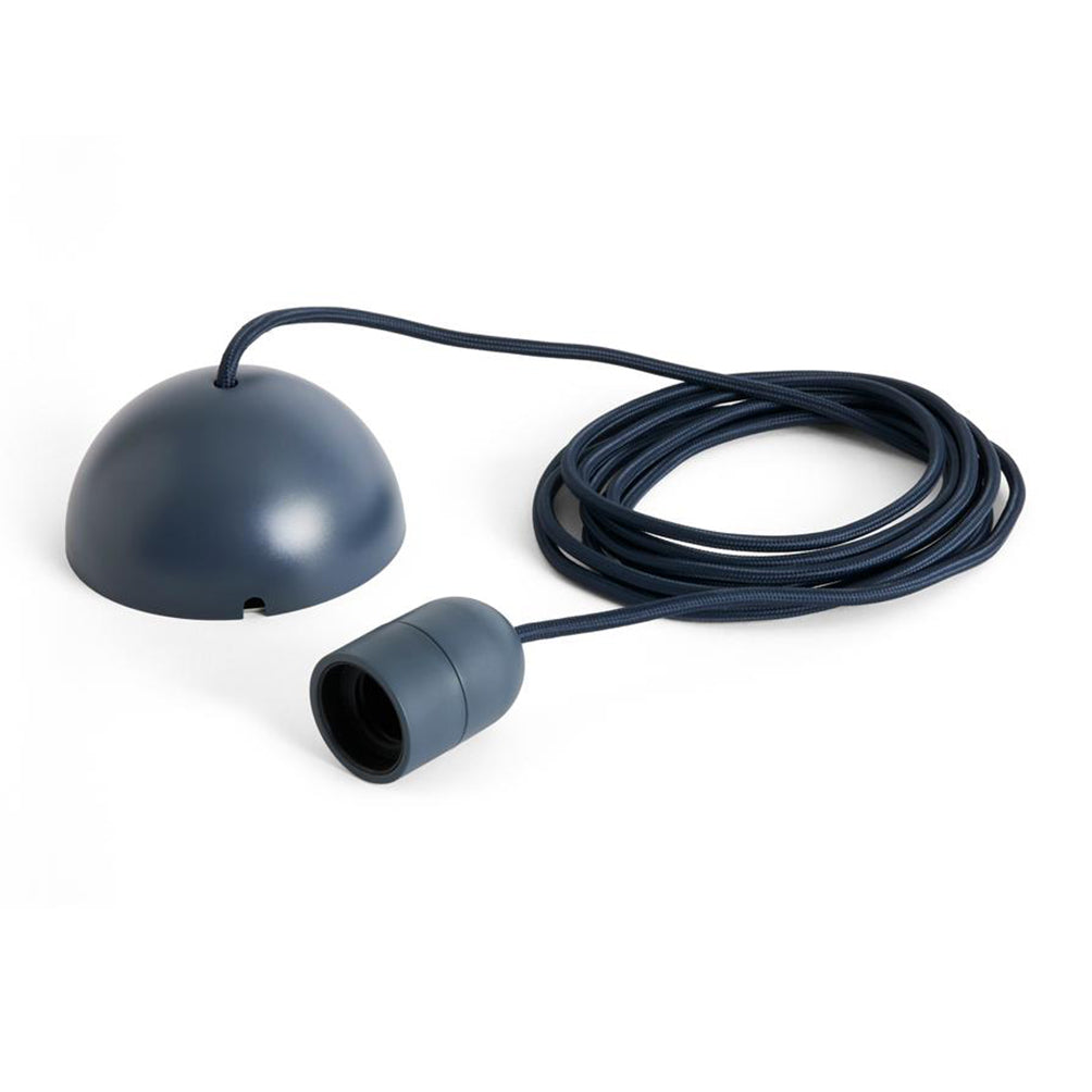 HAY Common Snoerpendel met Stekker - Anthracite Blue