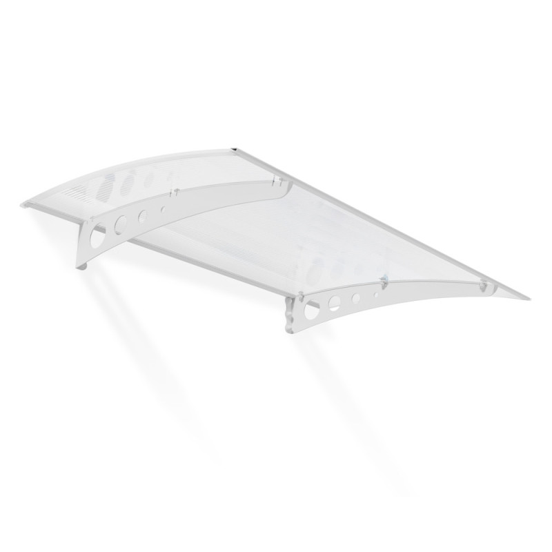 Marquise de porte Lyra blanche 135 x 90,5 cm CANOPIA