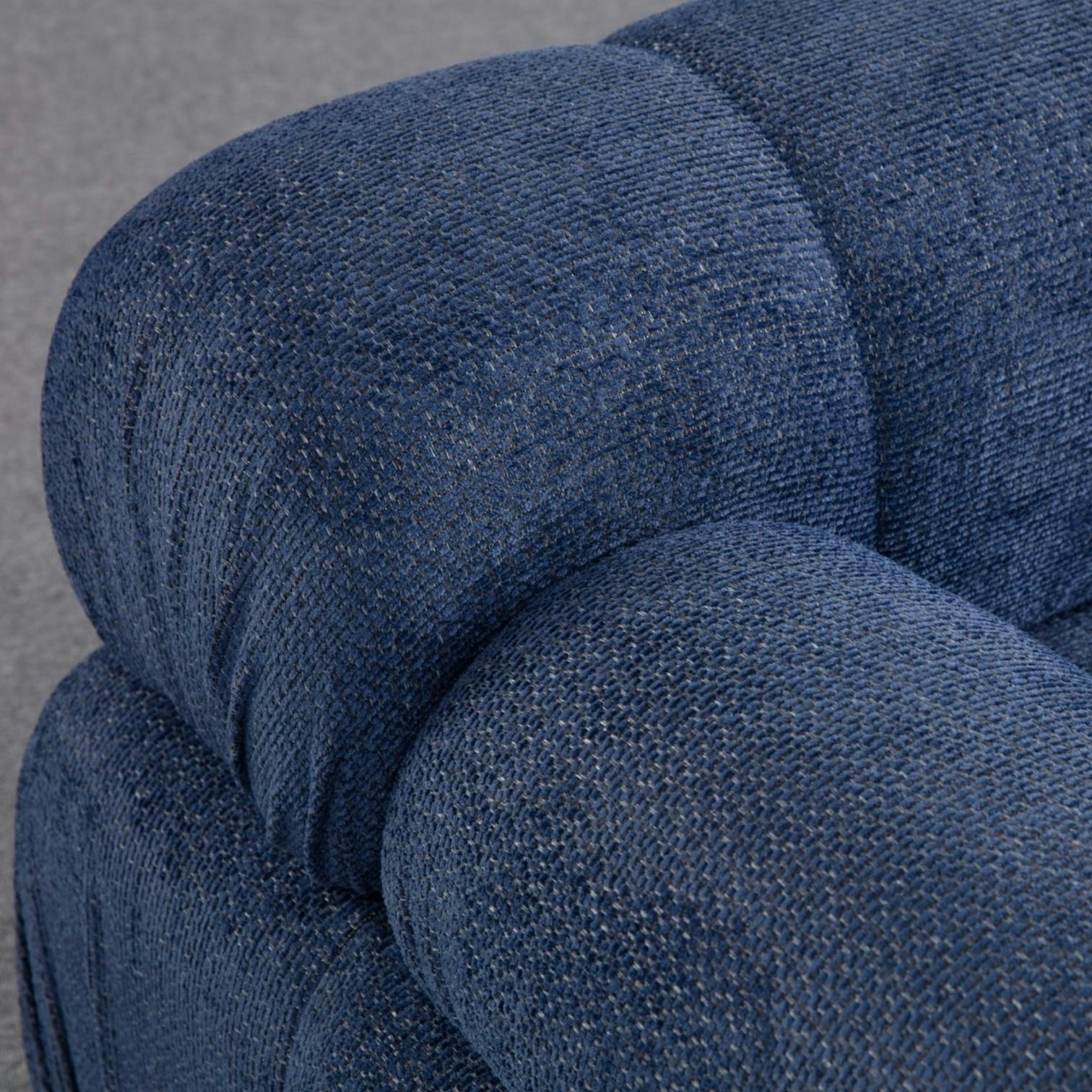 Canapé modulable 2 places bleu, assise profonde 190 cm ICA