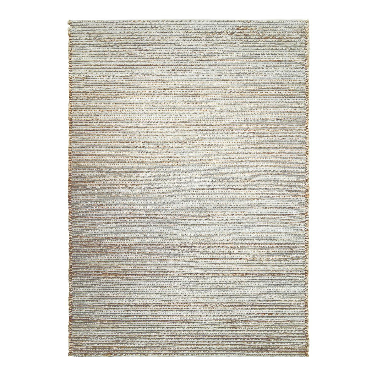 MARAGE - Tapis tissé et tressé en jute et coton naturel 120x170
