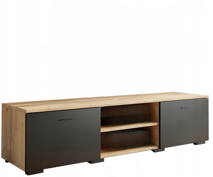 Szafka stolik RTV ROMA 120cm artisan-czarny komoda PER