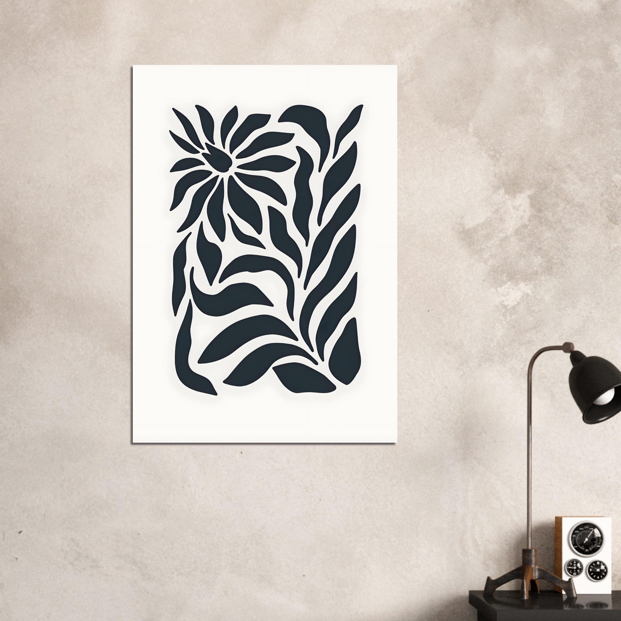 Artfulprints Poster Matisse - Flowers in silence  - 70x100 cm - Zwart / Wit