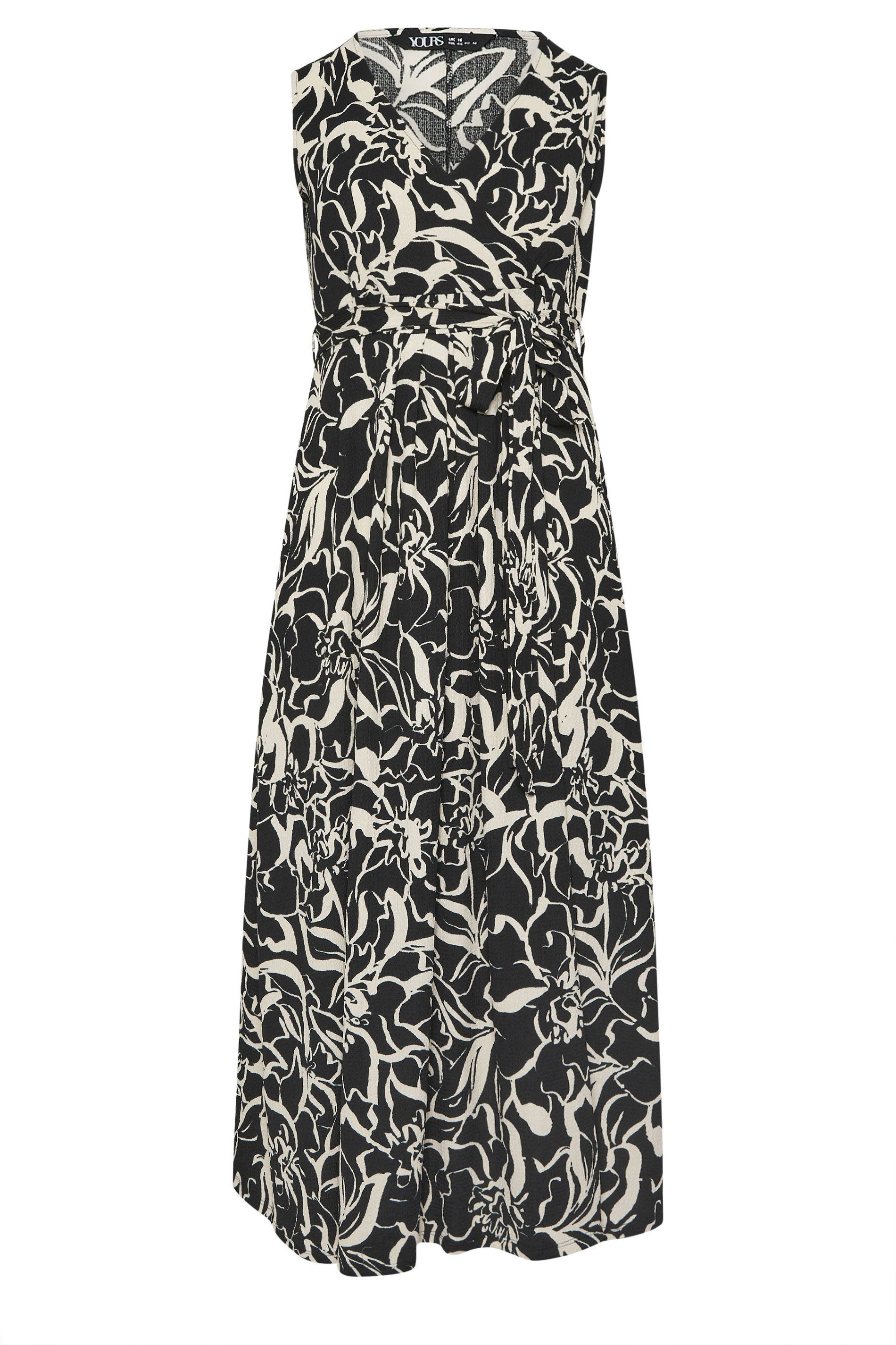 Yours Abstract Floral Wrap Dress